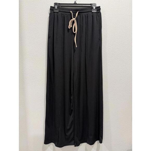 Cider Pants - Cider Black Wide Leg Pants, Women's Large